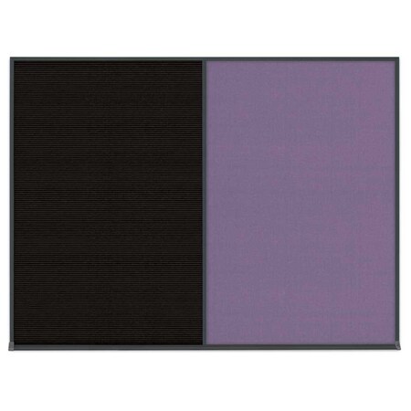 United Visual Products Triple Door Radius Plus Corkboard, 96" x UV8006PLUS-GOLD-PEARL